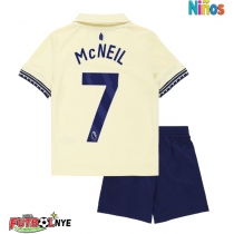 Camiseta Everton Dwight McNeil #7 Visitante Equipación para niños 2025-26 manga corta (+ pantalones cortos)
